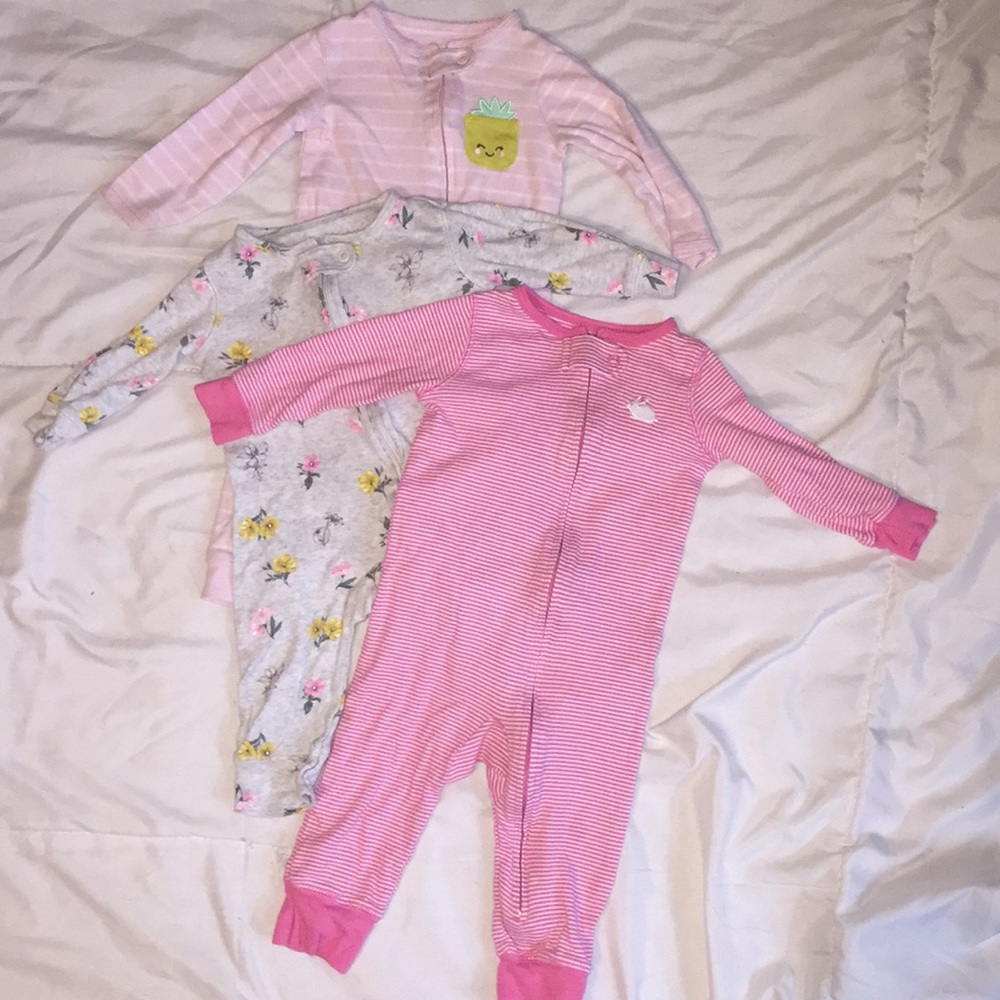 Baby Girl Footless LS Bodysuits